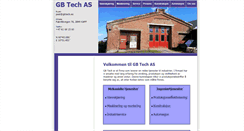 Desktop Screenshot of gbtech.no